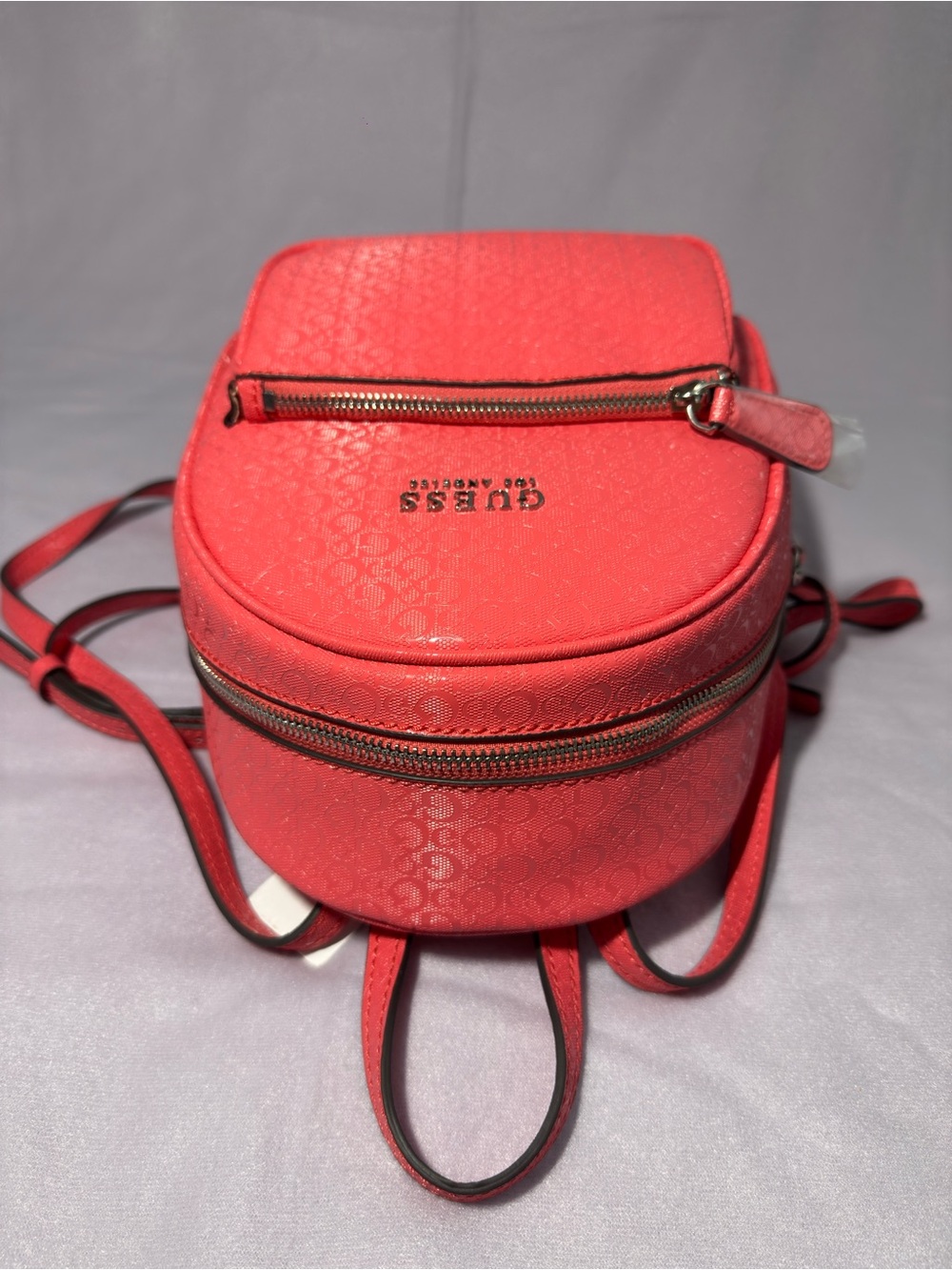 GUESS Red Mini Logo Backpack - Picture 5 of 7